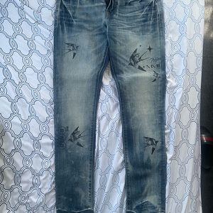 PRPS distressed stretch skinny jeans. Never worn. A little too skinny for me.